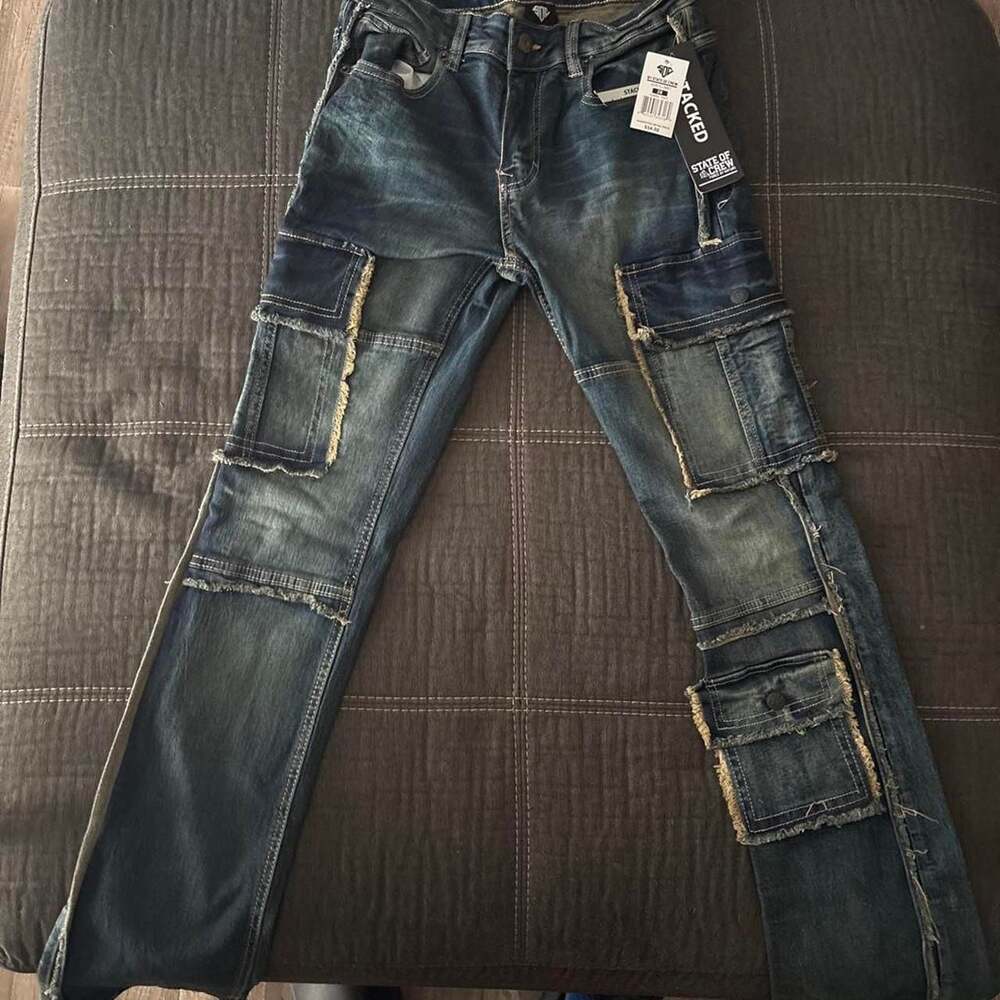 State of Crew Stacked Cargo Denim Jeans